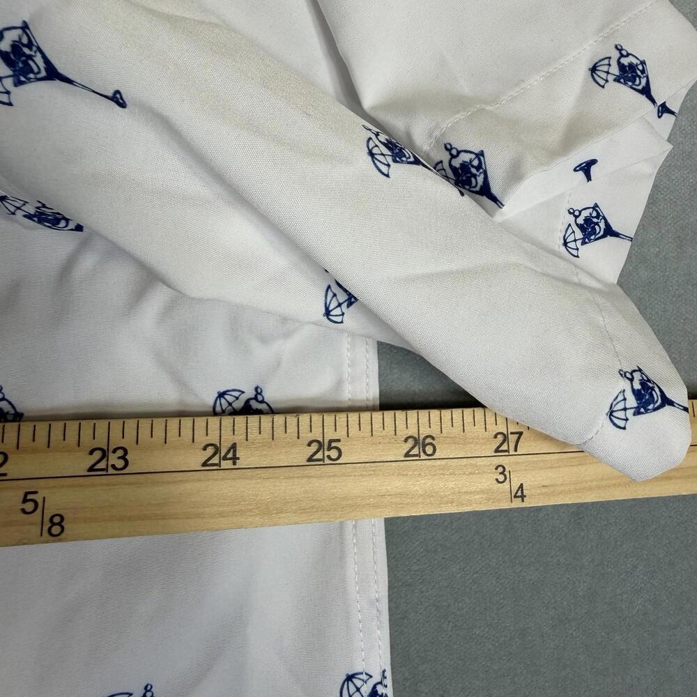 Dixxon Flannel Shirt Mens XL White Martini The Gnar Tini Cocktail Short Sleeve - Picture 5 of 7